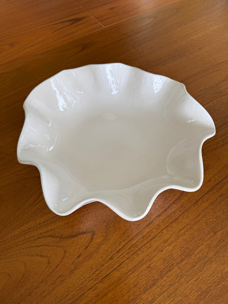Second - Large White Ruffle bowl