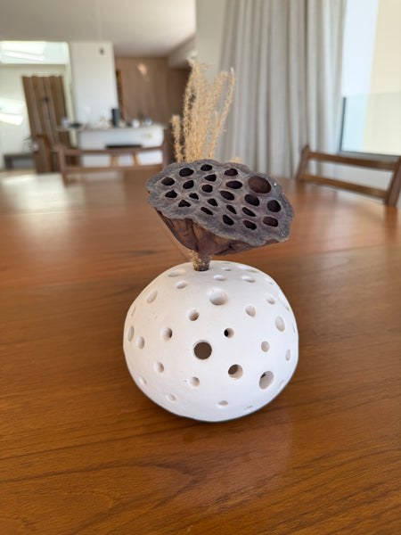 Sample - Sculptural Decorative Ceramic Ball with holes