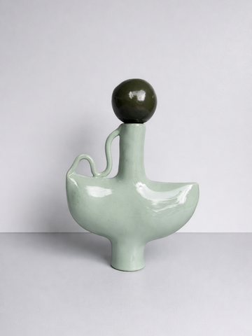 Tiny Dancer in Green with an Olive Green Stopper