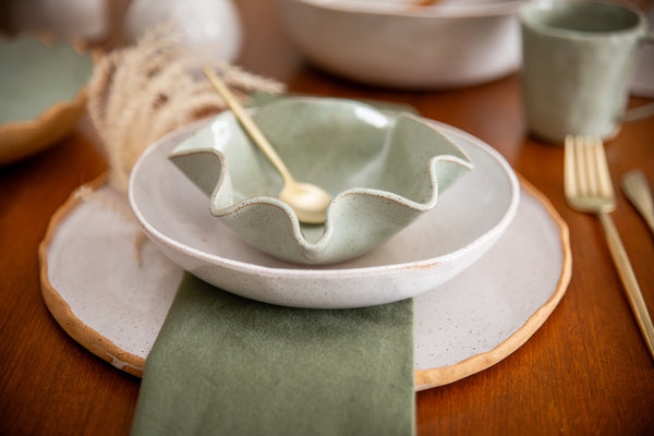 Sage Ruffle Dish