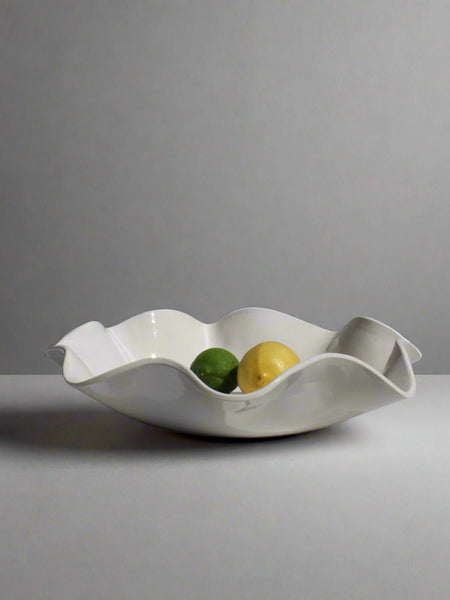 Second - Large White Ruffle bowl