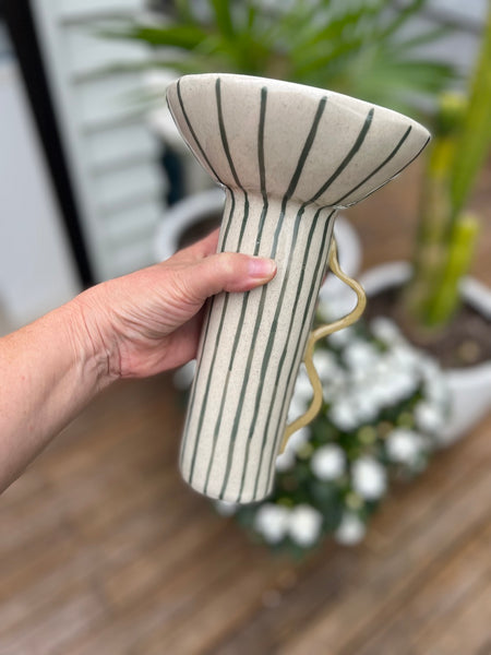 Olive Wiggle Vase